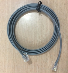 Cáp Điện Thoại Bàn Mỏng Dẹt Telephone Polycom Flat Cable RJ12 to RJ12 6P6C Grey Length 1.5M