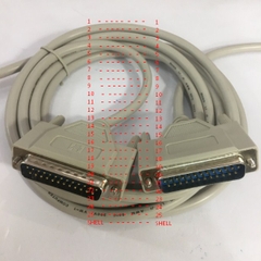 Cáp Kết Nối Cổng DB25 Serial 25Pin LPT Parallel 1284 Dương Dương Chuẩn Song Song Nối Tiếp DB25 Male to DB25 Male Cable Grey Length 3M