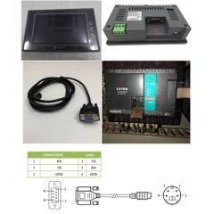 Cáp Lập Trình FBs-232P0-9F-150 Kết Nối Màn Hình HMI Samkoon SK Series Với PLC Fatek FB Series MD4M Cable RS232 Mini Din 4 Pin to DB9 Female Dài 1.8M Có Chống Nhiễu Shielded