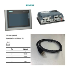 Cáp Lập Trình USB 2.0 to Mini B Dài 1.3M Cable E229586 AWM 20379 80C For HMI SIMATIC Comfort Panel Siemens TP700 Comfort