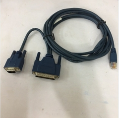 Cáp Kết Nối Cabo Serial V5-Aux Cable 19-04021299 Rj45 to Serial 232 DB25 Male DB9 Male length 3M