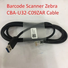 Cáp Zebra CBA-U32-C09ZAR Cable USB For Máy Quét Mã Vạch Barcode Scanner Zebra USB Type A 5V Host Power to RJ50 10 Pin Male Black Length 1.8M