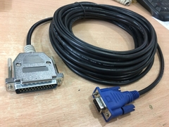 Cáp Máy Cắt Decal MIMAKI CF2-0912RC Cutter Plotter Serial Com Cable RS232 DB9 Female to DB25 Male Black Length 10M