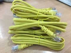 Dây Nhẩy Patch Cord Lan Network CJC Cat5e UTP 8 Wire Full Straight-Through Cable Yellow Supports 10/100/1000 Ethernet Length 1.5M
