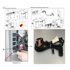 Dây Nguồn Chữ L Vuông Góc 90 Độ UK Chuẩn 3 Chấu Có Cầu Chì I-SHENG SP-62 IS-15 AC Power Cord BS1363 to C13 Right Angle 10A 250V 3x0.75mm² 1.5M For Máy Pha Mầu Sơn CPS Color COROB D200 D300 D4100 D600 D700 D800TX