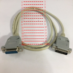 Cáp Nối Dài RS232C D-SUB 15 Chân Hai Hàng Âm Dương DB15 Female to DB15 Male 2 Row 15Pin 28AWG Cable Grey Length 1.1M