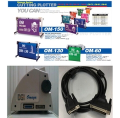Cáp Kết Nối Máy Vẽ Cắt Decal DGI Omega Vinyl Cutter Plotter RS232C DB25 Male to DB9 Female For DGI OM-40 OM-60 OM-80 OM-100 OM-130 OM-150 Cable Length 5M