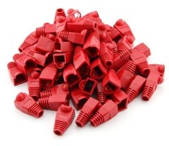Đầu Boot color chụp dây mạng cat5/cat6 RJ45 Rubber Boot Packs For Network / Patch Cables (100PCS) RED