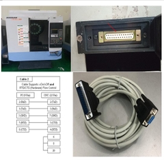 Cáp Lập Trình CNC MACHINE DOOSAN DT400 FANUC Với Computer Serial Data Cable DB9 Female to DB25 Male Grey Length 5M