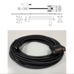 Cáp Lập Trình DOP-DVP UC-MS030-06A 10ft Dài 3M Delta DOP Touch screen to DVP series PLC Programming Cable RS232 MD8M to DB9 Male Có Chống Nhiễu Shielded