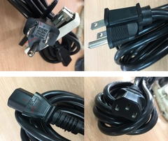 Dây Nguồn 3 Chân 2 Dẹt 1 Tròn Có Tiếp Địa I-SHENG SP-301 IS-14 AC Power Cord Japan JIS C 8303 IEC C13 16AWG 13A 125V 3X1.31mm dài 1.5M