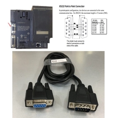Cáp Lập Trình IC200CBL001 RS232 Programming Cable 1.8M For GE Fanuc SNP VersaMax PLC to Computer