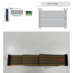 Cáp Điều Khiển UC-ET010-24A 3.3ft Dài 1M MIL Connector Flat Ribbon Rainbow Cable IDC 40 Pin 2.54mm For I/O Delta Module DVP32SM11N Với Module Terminal Block UB-10-ID32A