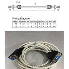 Cáp Điều Khiển RS-232C 6232-9F9F-15E Straight Through Cable DB9 Female to DB9 Female Cable PVC Gray Length 4.5M For AGV Key Cart Toyota Material Handling