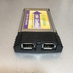 PCMCIA CardBus 54mm to FireWire 1394A 6 Pin Dual 2 Port Adapter