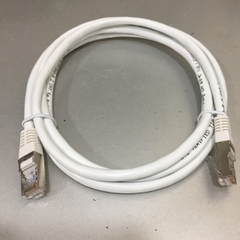 Dây Nhẩy Chuẩn Công Nhiệp DINIC PAT-2-W RJ45 CAT5E FTP PVC UL 26AWG Ethernet Patch Industrial Ethernet Network Patch Cord Straight Through Cable White Length 2M