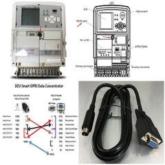 Cáp Kết Nối PLC Programming DCU Smart GPRS Data Concentrator Unit For Electric Energy DLMS AMI AMR JIANAN DJGZ23 Với Máy Tính Để Nạp Code RS232 6 Pin Mini DIN to DB9F Cable Length 1.8M