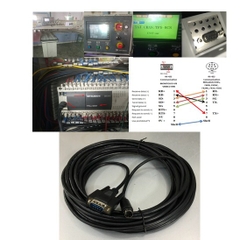 Cáp Kết Nối Điều Khiển PLC Communication MITSUBISHI FX3G-60M Với HMI MONITOUCH V808CD Cable RS-422 Mini Din 8 Pin Male to DB9 Male For CNC ROUTER MACHINE TAI CHAN TPS-8CS Length 8M