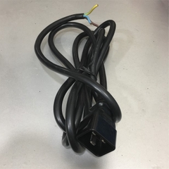 Đây Nguồn Đấu Bo Mạch Bare Wire to IEC C20 Electrical Power Cord AC DC Power Supply Extension Cable 250V 16A 14AWG 3x1.5mm² H05VV-F OD 9.2mm length 2.5M