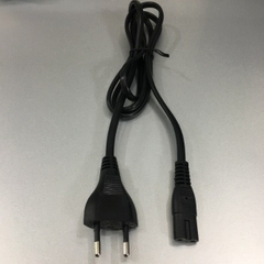 Dây Nguồn Số 8 SUN FAI SF230 Chuẩn 2 Chân Đầu Tròn AC Power Cord Schuko CEE7/16 Euro Plug to C7 2.5A 250V 2x0.75mm For Printer or Adapter Cable FLAT PVC Black Length 1.5M
