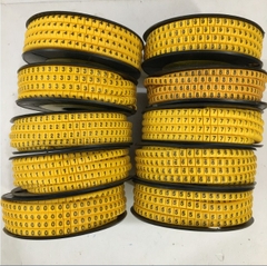 Vòng Đánh Số Đầu Dây Mạng 0-9 1000pcs Yellow Number Cao Su Tròn KAGA EC Type Cable Marker Cable With Diameter Range 4.0 - 6.0mm For UTP STP Patch Cord CAT5E CAT6