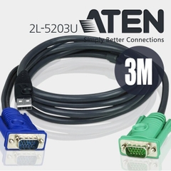 Cáp Điều Khiển ATEN 2L-5203U HD15M USB 3M CABLE SPHD15M3MUL For KVM Switch CS-1708 CS-1716
