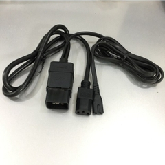 Dây Nguồn Chia Chữ Y Type Splitter Power Cord IEC320 C20 to C13 Và C7 Female For UPS PDU Input Length 1M