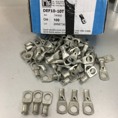 Đầu Cốt Hạ Thế Cosse Solderless Crimp Ring Terminal Chất Lượng Cao Mecatraction DEF10-10T M10 Stud Size to 10mm² Wire Size E-Cu 50 PCS/Box