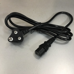 Dây Nguồn 3 Chấu Điện Hình Trụ Tròn Longwell LP-67 LS-60 AC Power Cord IS 1293 India Plug To IEC 320 C13 10A 250V 3X1.0mm2 length 2M