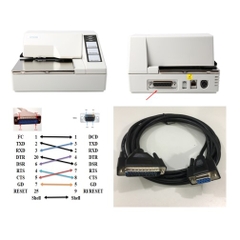 Cáp Máy In Hóa Đơn Printer Epson TM-U295 Cable Serial RS232 DB25 Male to DB9 Female Length 1.8M