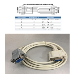 Cáp RS232 Chuẩn Chéo DB9 Female to DB9 Female Null Modem With Partial Handshaking Length 1.3M