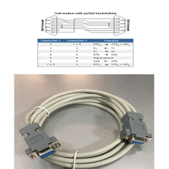 Cáp RS232 Chuẩn Chéo DB9 Female to DB9 Female Null Modem With Partial Handshaking Length 2.5M