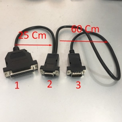Cáp Nối Tiếp RS232 Serial Y Cable DB25 Female to DB9 Female & DB9 Male External Serial
