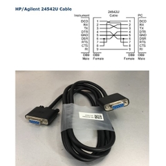 Cáp RS232 Chuẩn Chéo HP/Agilent F1047-80002 Null Modem Cable Chất Lượng Cao DB9 Female to DB9 Female Black Length 1.8M