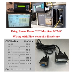 Cáp Kết Nối Bộ Truyền Dữ Liệu DNC One Kết Nối Với Máy Phay Tiện CNC MAKINO FANUC OMC Sử Dụng Nguồn Từ CNC Machine Cable RS232 DB25 Male to DB9 Female Length 1.8M