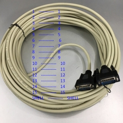 Cáp Kết Nối 15Pin 2x Row DB15 Male to Male 15P D-Sub Straight Through Cable YOURONG OPTICOM Chuẩn Công Nghiệp Chất Lượng Cao Length 15M