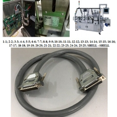 Cáp Kết Nối Điều Khiển Máy Dán Tem Nhãn Tự Động KK&KK MACHINE SYSTEMS RS232 Serial DB25 Male to DB25 Female Straight Through Cable Length 0.8M