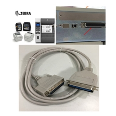 Cáp Zebra 105850-001 Parallel Interface Cable Parallel DB25 to DB36 Centronics Dài 1.9M For Máy In Nhãn Nhiệt Zebra Barcode Label Printer