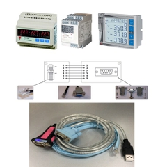 Bộ Combo Cáp Kết Nối Giao Thức truyền Thông Carlo Gavazzi Controls Serial Communication Protocol RJ12 6 Pin to DB9 Female Và USB to RS232 Z-TEK ZE533A