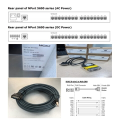 Cáp Kết Nối Serial Cable RS-232 CBL-RJ45M9-150 RJ45 8 Pin to DB9 Male Cable 10M For Moxa NPort 5600 Series Với Máy Đọc Mã Vạch Gắn Cố Định Cognex DMR 150 series