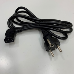 Cáp Nguồn 2 Chân Tròn Chữ L Góc 90 Độ Vuông Sang Góc Trái I-Sheng IEC320 C13 SP-022 10A 16A 250V Euro AC Power Cord 2 Prong 3x0.75mm² 18AWG Length 1.5M