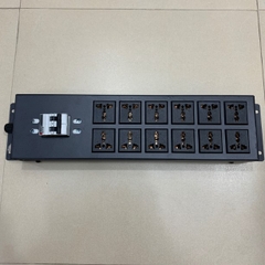 Thanh Phân Phối Nguồn Ổ Điện 12 Ổ Cắm 3 Chấu Đa Dụng Công Suất Tối Đa 20A 2U Rack 19 12 Ways Universal PDU For With Power Switch Server BHW-T10 2P 32A 4.5KA MITSUBISHI