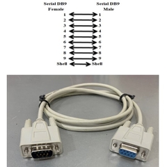 Cáp RS232 Serial Cable DB9 Male to Female 9 Pin Straight Through 1.3M For Communication with Industrial RS232 Data Interfaces