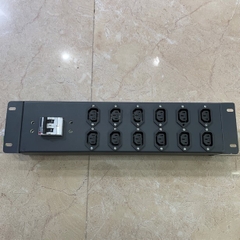 Thanh Phân Phối Nguồn Điện PDU Rack Mount 19 inch 2U 12 Way IEC C13 PDU MCB BHW-T4 C32 MITSUBISHI Công Suất Max 20A