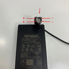 Adapter 54V 1.66A 90W NETGEAR OEM FSP090-AWBN3 FSP Group Inc Connector Size 4 Pin Mini Din 10mm For Cisco SG300-10 10 Port Gigabit POE Managed Switch
