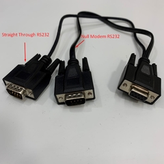 Cáp RS232C Dài 0.4M DB9 Y Splitter Cable DB9 Female to 2 DB9 Male Serial Splitter Straight Through + Null Modem RS232 Cable For Medical Hospital Máy Trong Phòng Xét Nghiệm