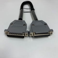Cáp 0.3M 1ft DS-SS2 0.3M Shielded Cable Extension Serial DB25 Male to DB25 Female  Black E23407 2464 80℃ 300V 24AWG x 25 Core OD Ф 10.5mm For I/O Servo Drive and Laser 3 Axis CO2 Laser Marker Controller
