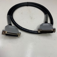 Cáp 1M 3.3ft DS-SS2 1M Shielded Cable DB25 Male to DB25 Female Black E23407 2464 80℃ 300V 24AWG x 25 Core OD Ф 10.5mm For I/O Servo Drive and Laser 3 Axis CO2 Laser Marker Controller