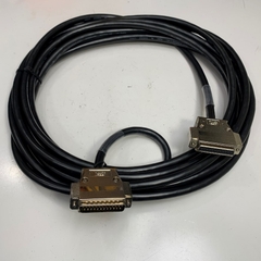 Cáp 5M 17ft Extension Cable DB25 Male to DB25 Female Metal Shielded PVC Black E52853 13P x 25AWG(0.2SQ) OD Ф 10mm For Power I/O Servo Drive and Laser 3 Axis CO2 Laser Marker Controller