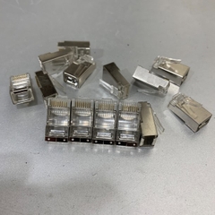 Đầu Bấm Mạng Bọc Nickel Plated Shielded RJ45 CAT5E 8P8C Modular Plug Network Connector 100pc